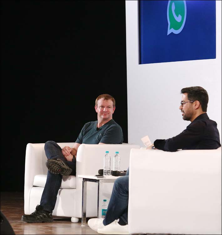 WhatsApp co-founder in Delhi