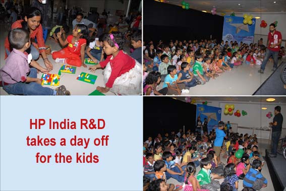 HP India R&D  have fun with their kids