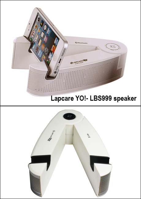 Lapcare speaker doubles as phone stand