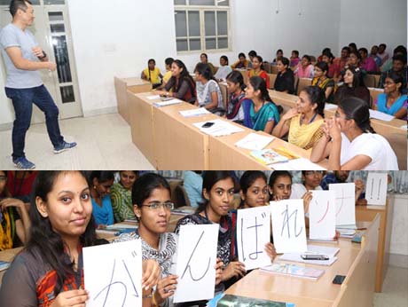 Indian students learn Japanese for  fruitful careers