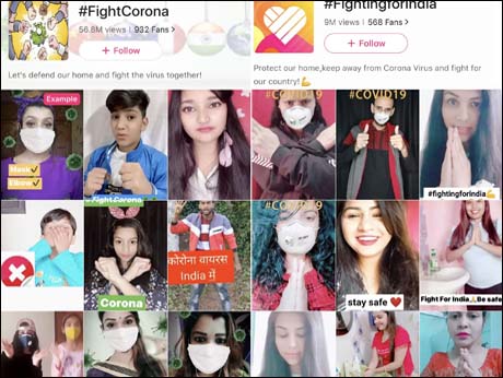 Short video platform Likee, has created corona- related hashtags