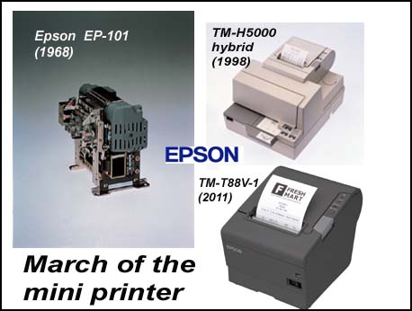 The mini printer is 43 years old – and Epson has shipped the 300 millionth unit. 