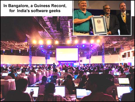 Microsoft's Windows 8 Appfest in Bangalore  becomes  a Guiness World record