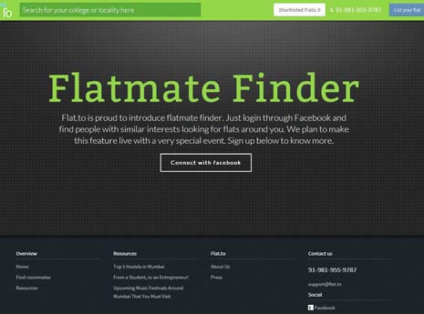 Now, a site for students to find a flatmate