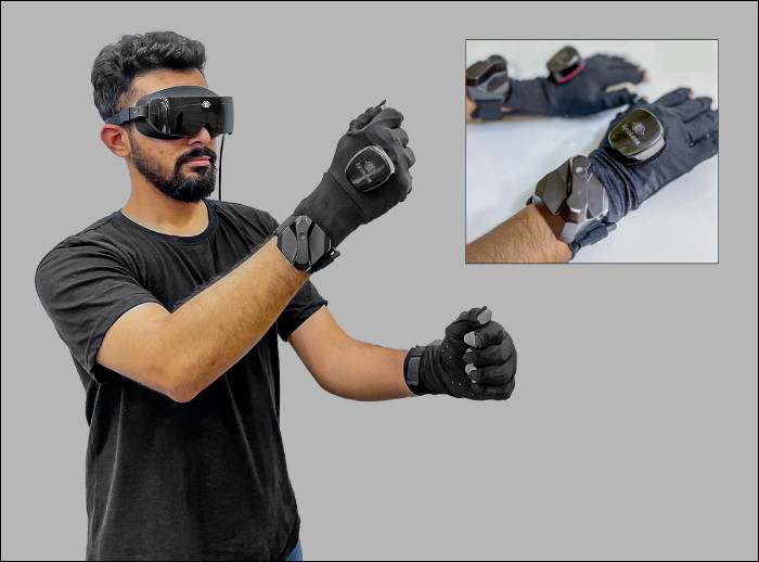 AjnaLens launches haptic gloves in India