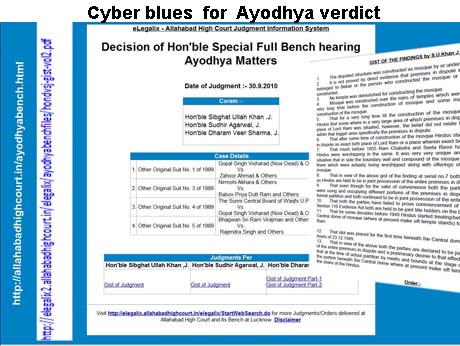 Much awaited Ayodhya judgement, challenged by technology as  High court website crashes