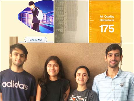 Delhi  students  craft app to  gauge air quality by snapping a photo  with your phone