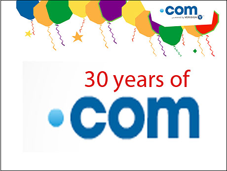 Dot com is 30 years old this week