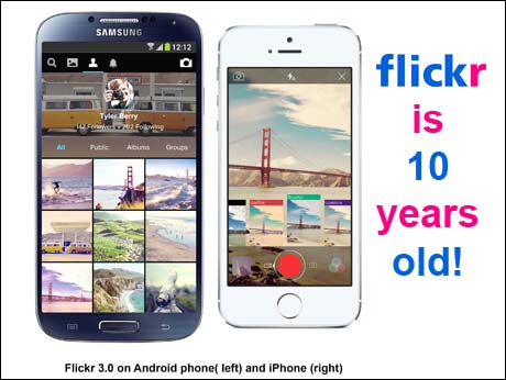 Flickr marks 10th birthday with video-capable mobile apps