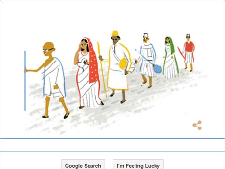 Google Doodle  marks Dandi March