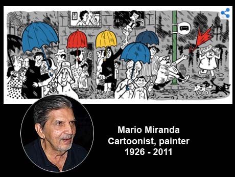 Google doodle remembers cartoonist Mario Miranda