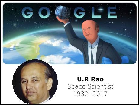 Google remembers Space scientist UR Rao with a doodle