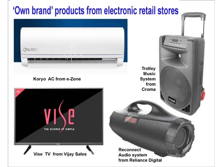 How  retail chains  take on national leaders in electronics with their own labels