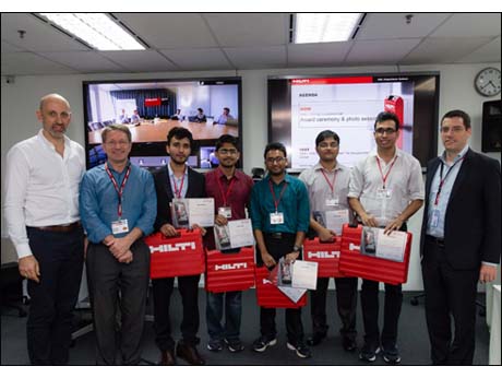hilti iiit india hackathon man team custom winners students global mobile