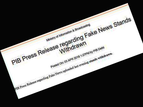 Indian government pulls back  measures to curb fake news 