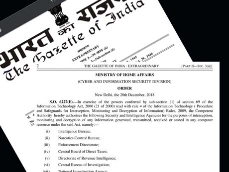 Indian govt  formalizes its powers to monitor any computer in the land