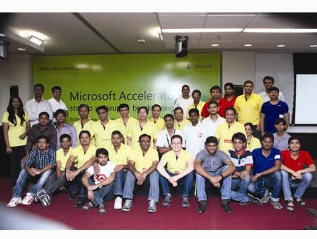 Indian tech startups  showcase their wares at Microsoft Accelerator
