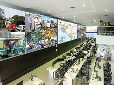 India's first-ever traffic management centre at Bangalore  features  80-ft video wall