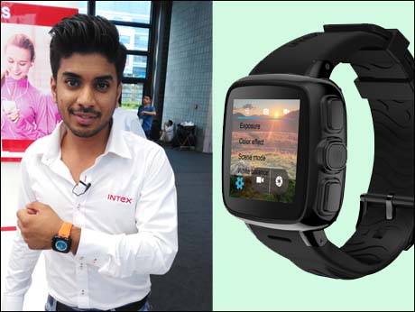 Intex launches  first India-designed  Android smart watch with SIM and camera at MWC Asia