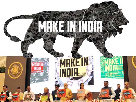 Launching lion logo, Indian PM urges 'make in India' mantra