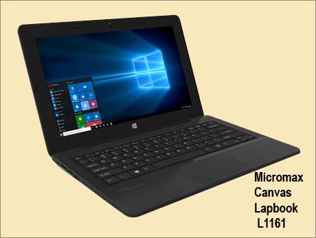 Micromax Canvas Lapbook is first compact  PC  in  India, preinstalled with Windows 10