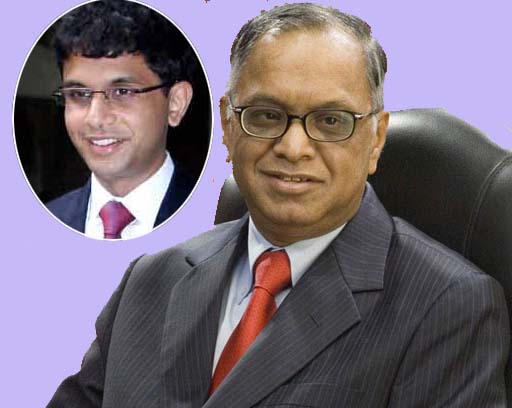 Murthy returns to active duty at Infosys, son in tow