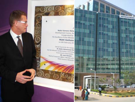 Finnish PM inaugurates new Nokia-Siemens  development centre in Bangalore