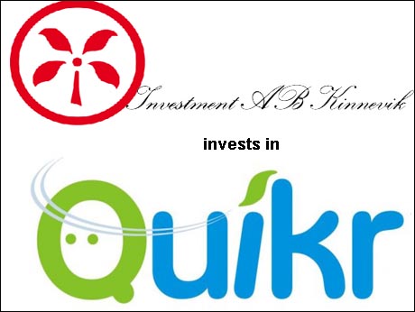 Online Classifieds leader, Quikr, raises $90 million from current investors as well as Sweden-based Kinnevik