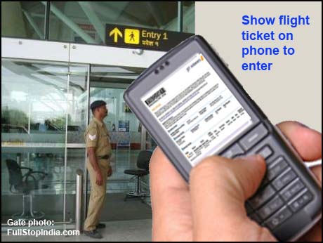 Now, paperless entry into Indian airports: e-tickets on mobile phones are OK
