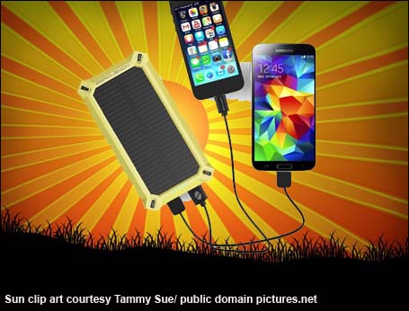 Plug into the sun to charge your phone
