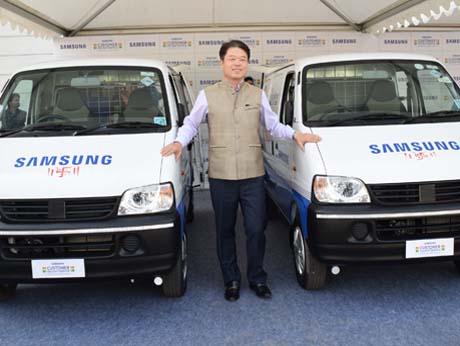 Samsung  moves from India to Bharat on 535  service vans