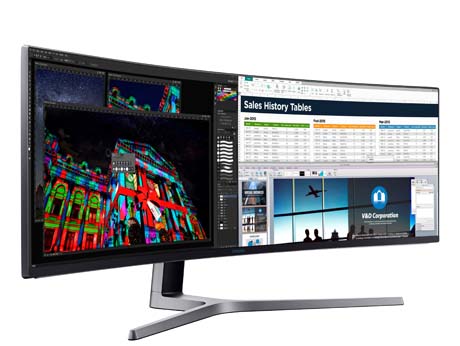 Samsung launches  biggest  curved monitor