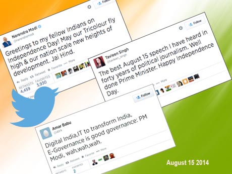 Twitterati, applauds Indian PM's Independence Day call to action
