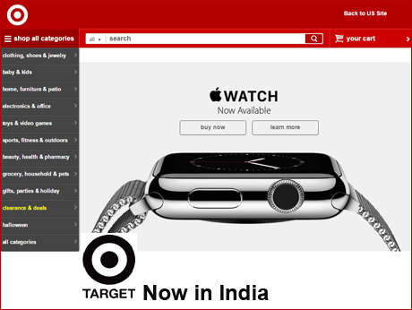 US online shopping site  Target, now open to buyers in India