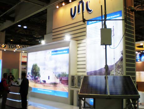 VNL's solar-powered 'micro-telecom'  GSM base station, attracts interest at CommunicAsia expo