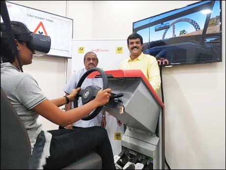 VR based driver simulator set up by AASI in Chennai