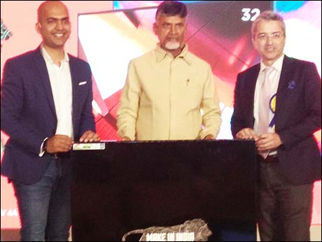 Xiaomi launches smart TV manufacture in India at the Dixon Technologies plant in Tirupati