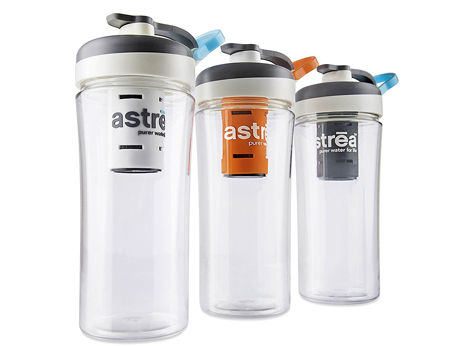  Astrea water bottle comes with built-in  purifier