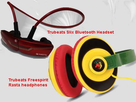 Amkette Trubeats Slix Bluetooth  and  Freespirit Rasta headsets