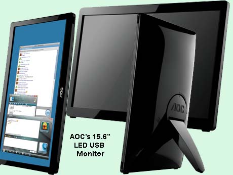 AOC  USB monitor e1649Fwu: Look Ma, no power cable!