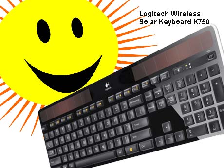 Logitech solar wireless keyboard: powered by the sun