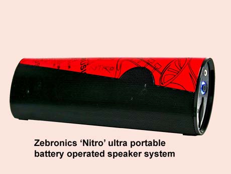 Zebronics Nitro: ultra portable battery-operated speakers