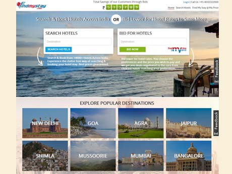 FindMyStay portal helps  you find hotels within  your budget