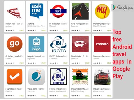 Indian travel tools dominate at Google's  free Android apps listing