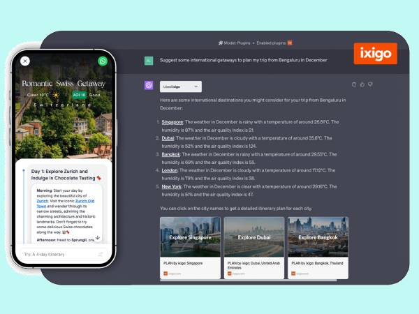 ixigo launches ChatGPT Plugin and AI Trip Planner 